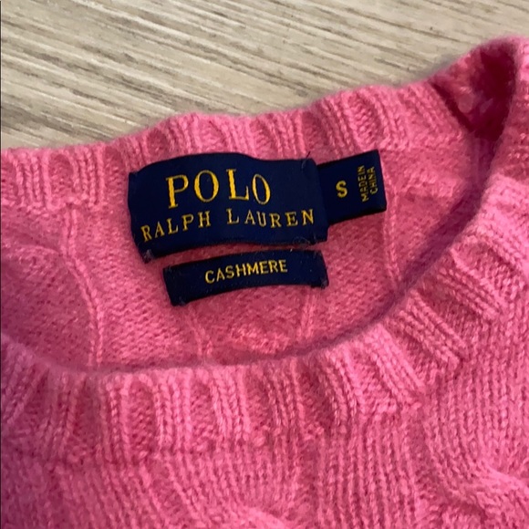 Polo Ralph Lauren Pink Cashmere Sweater girls size 12 - Picture 6 of 12